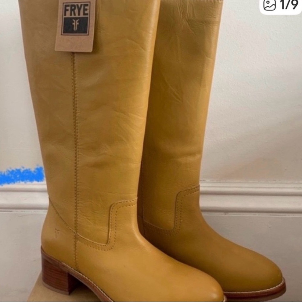 Frye Boots in Mustard Yellow